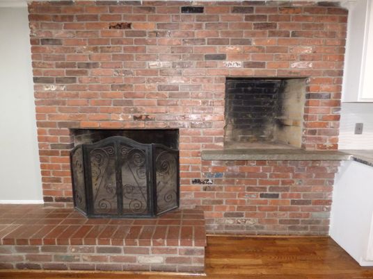 Fireplace, Interior, Stone Walls, Wood Texture Flooring
