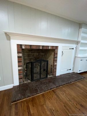 Fireplace, Interior, Wood Texture Flooring