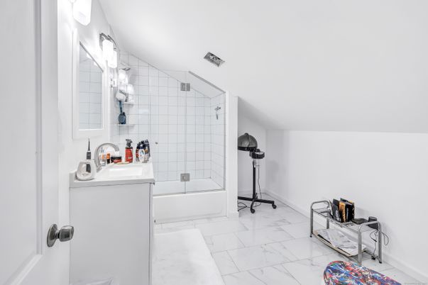Bathroom, Free Standing Baths, Glass Shower, Interior, Marble