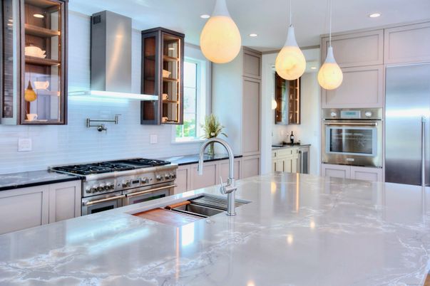Interior, Kitchen, Pendant Lights, Recessed Lighting, Stainless Steel Appliances