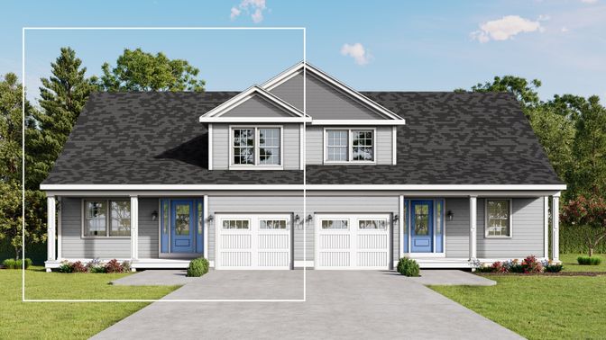 Attached, Exterior, Facade, Cape Cod