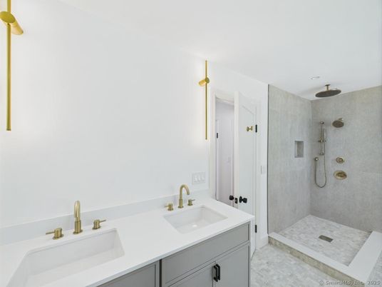 Bathroom, Dual Sink Vanities, Glass Shower, Interior
