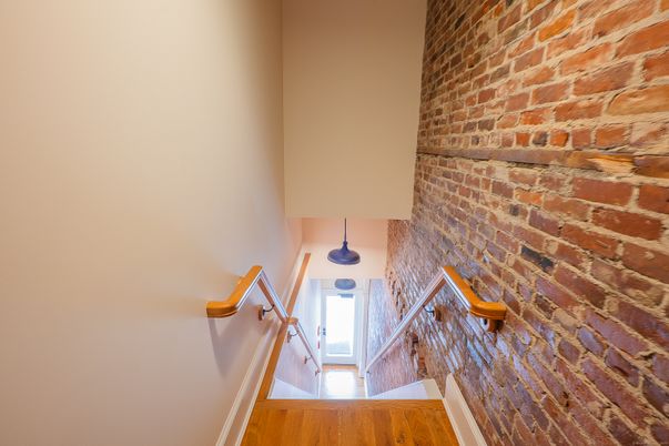 Interior, Stone Walls, Wood Texture Flooring