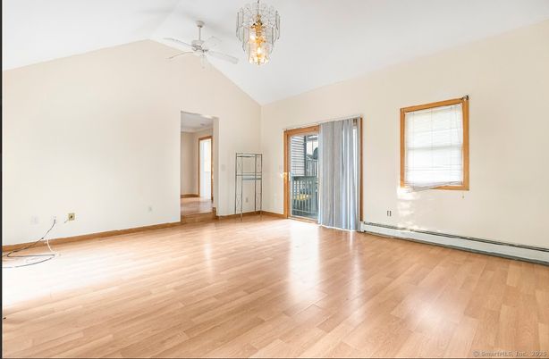 Chandelier, Empty room, Interior, Wood Texture Flooring