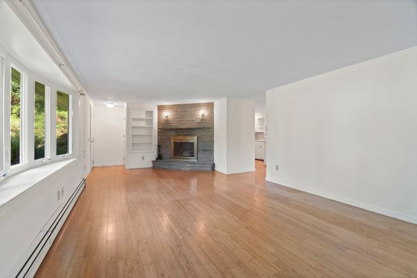 Empty room, Fireplace, Interior, Wood Texture Flooring