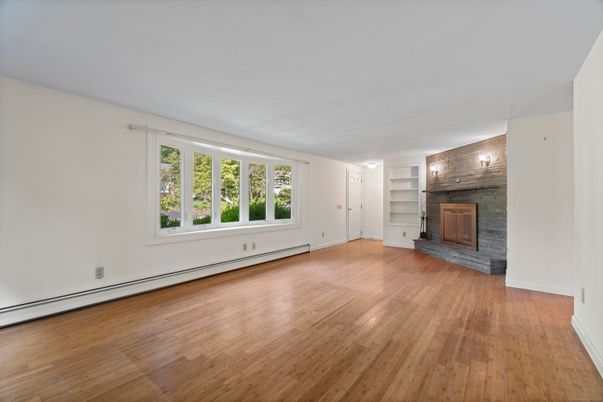 Empty room, Fireplace, Interior, Wood Texture Flooring