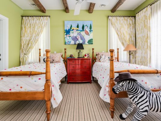 Bedroom, Interior, Wooden Beams