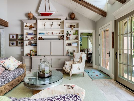 Interior, Living room, Wooden Beams