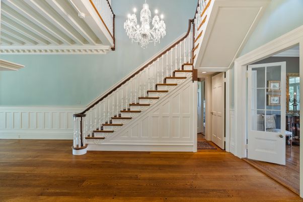 Chandelier, Interior, Wood Texture Flooring