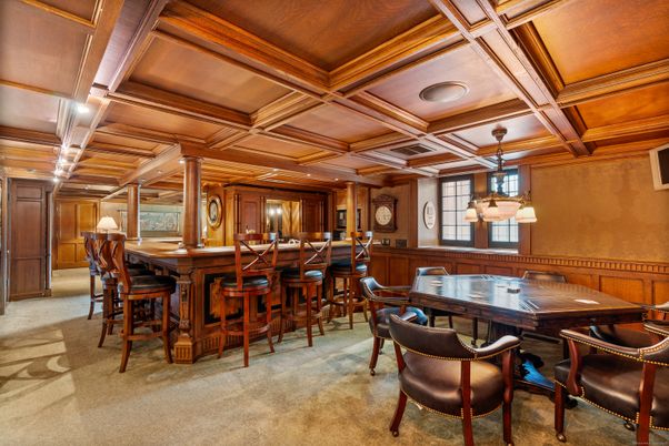 Dining room, Interior, Pendant Lights, Wooden Beams