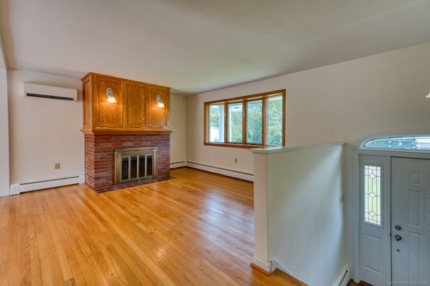 Empty room, Fireplace, Interior, Wood Texture Flooring