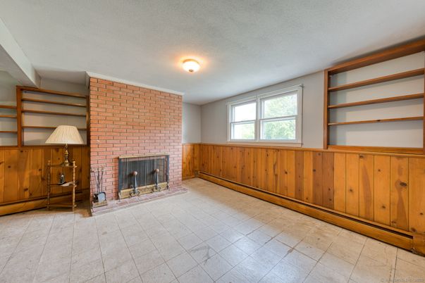 Empty room, Fireplace, Interior, Stone Walls
