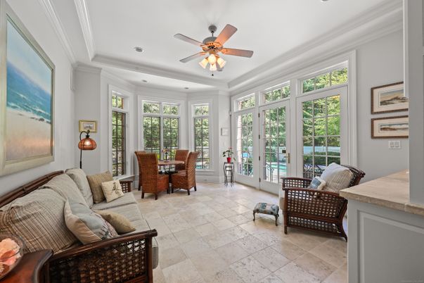 Dining room, Interior, Living room, Recessed Lighting, Sun Room