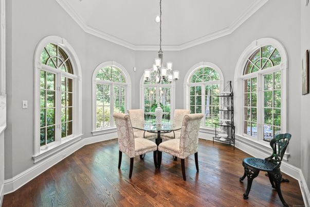 Chandelier, Dining room, Interior, Wood Texture Flooring