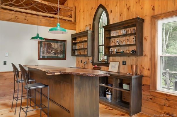 Interior, Pendant Lights, Wood Texture Flooring, Wooden Walls