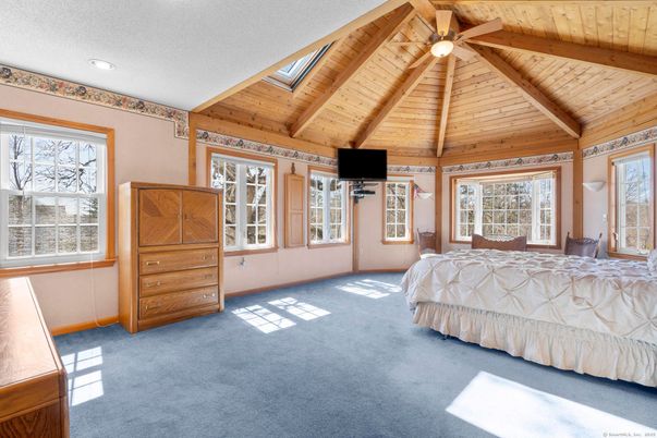 Bedroom, Interior, Recessed Lighting, Wooden Beams, Wooden Ceilings