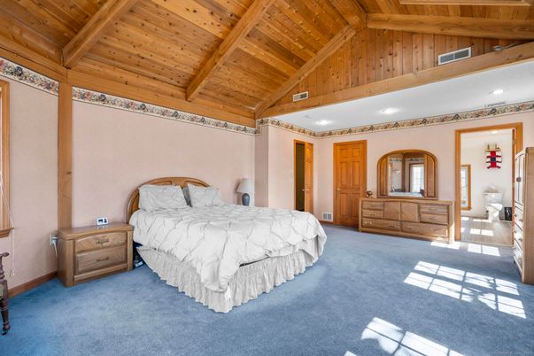 Bedroom, Interior, Recessed Lighting, Wooden Beams, Wooden Ceilings