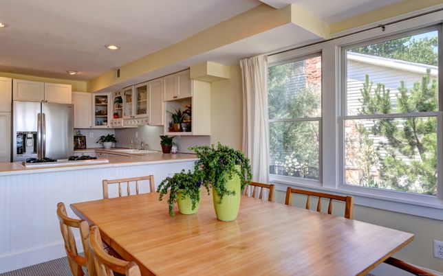 Dining room, Interior, Kitchen, Recessed Lighting, Stainless Steel Appliances