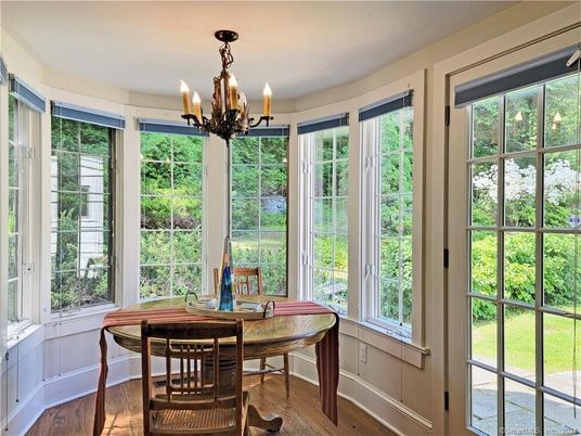 Chandelier, Dining room, Interior, Sun Room, Wood Texture Flooring