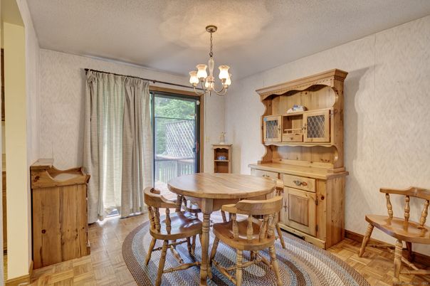 Chandelier, Dining room, Interior, Wood Texture Flooring