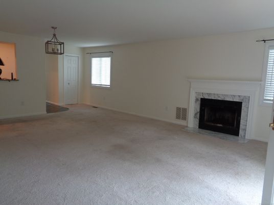 Empty room, Fireplace, Interior, Pendant Lights
