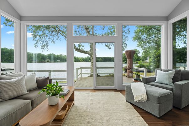 Interior, Living room, Sun Room, Water, Wood Texture Flooring