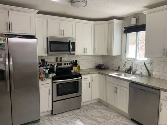 Interior, Kitchen, Marble, Stainless Steel Appliances