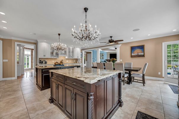Chandelier, Dining room, Interior, Kitchen, Recessed Lighting