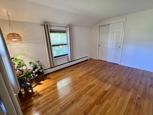Empty room, Interior, Pendant Lights, Wood Texture Flooring