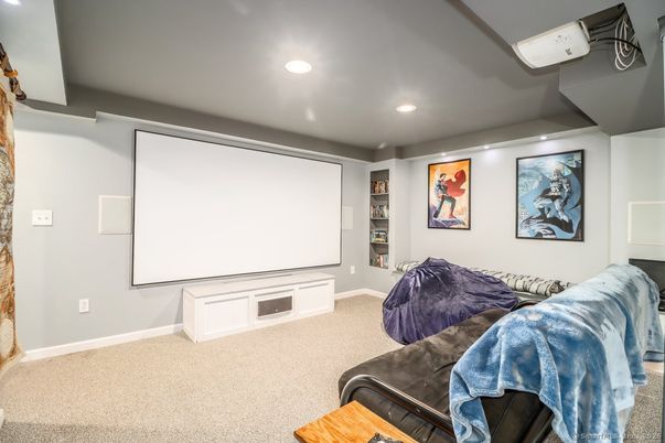 Interior, Projection Screen, Recessed Lighting, Theatre Room