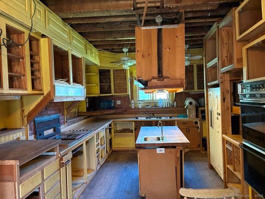 Interior, Kitchen, Wooden Beams, Wood Texture Flooring