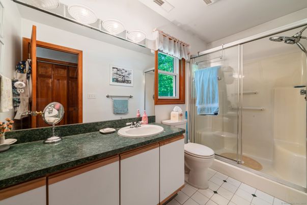 Bathroom, Dual Sink Vanities, Glass Shower, Interior
