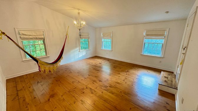 Chandelier, Empty room, Interior, Wood Texture Flooring