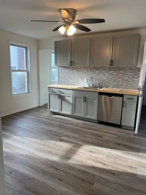 Interior, Kitchen, Stone Walls, Wood Texture Flooring