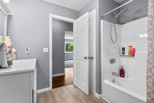 Bathroom, Interior, Wood Texture Flooring
