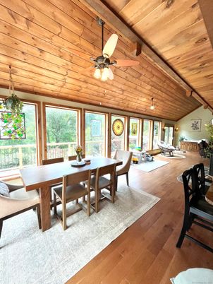 Dining room, Interior, Wooden Beams, Wooden Ceilings, Wood Texture Flooring