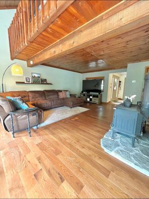 Fireplace, Interior, Living room, Wooden Beams, Wooden Ceilings, Wood Texture Flooring
