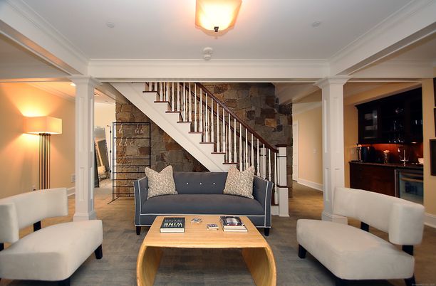 Interior, Living room, Stone Walls