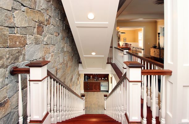 Interior, Recessed Lighting, Stone Walls