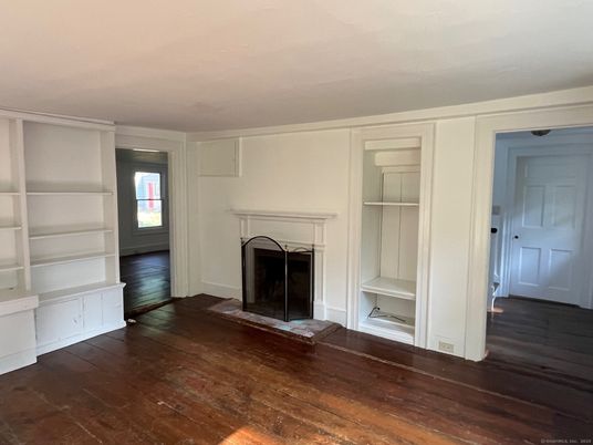 Empty room, Fireplace, Interior, Wood Texture Flooring