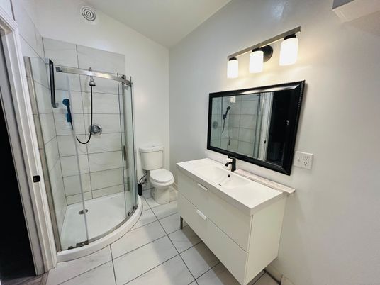 Bathroom, Dual Sink Vanities, Glass Shower, Interior