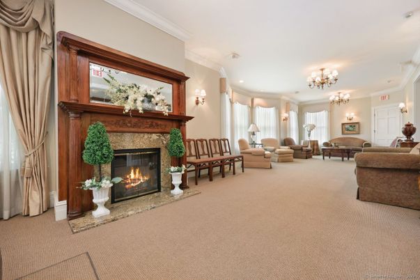 Chandelier, Fireplace, Interior, Living room, Recessed Lighting