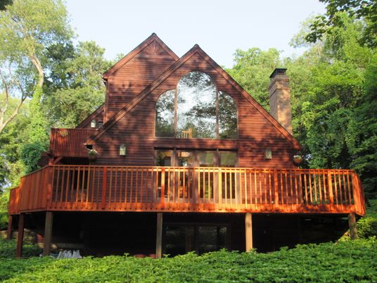 Backyard, Exterior, Facade, Log Home