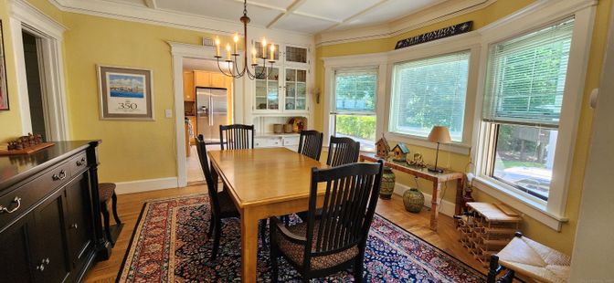 Chandelier, Dining room, Interior, Wood Texture Flooring