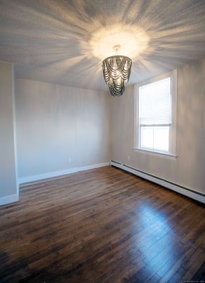 Chandelier, Empty room, Interior, Wood Texture Flooring