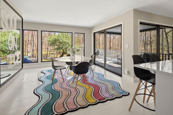 Dining room, Interior, Wood Texture Flooring