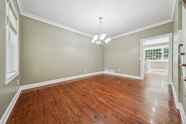 Chandelier, Empty room, Interior, Wood Texture Flooring
