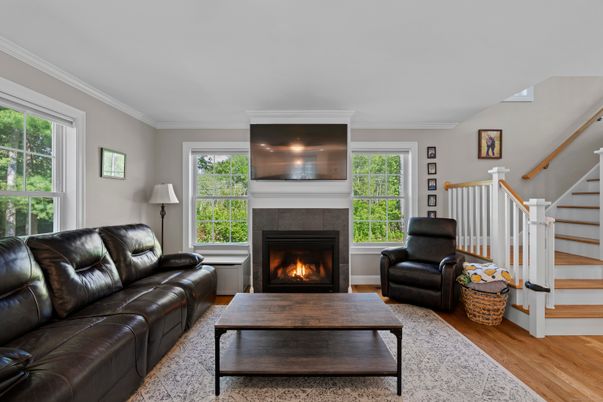 Fireplace, Interior, Living room, Wood Texture Flooring