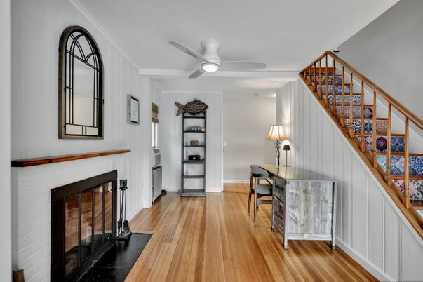 Fireplace, Interior, Wood Texture Flooring