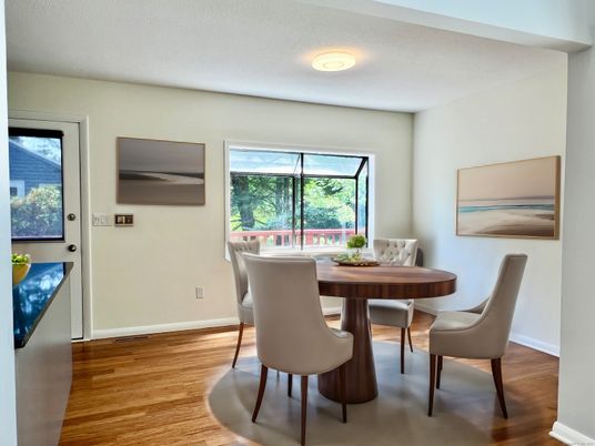 Dining room, Interior, Wood Texture Flooring